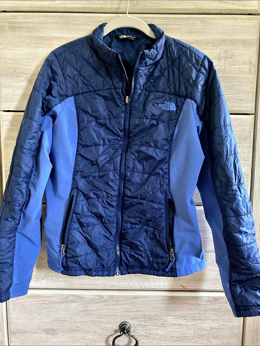 The North Face ThermoBall Hybrid Eco Jacket Women'Small Blue Puffer Size Small